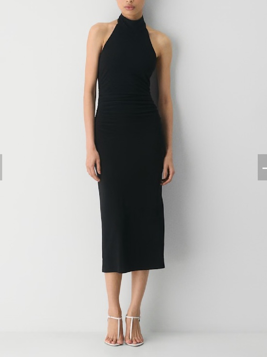 Aritzia Dresses & Skirts - NEW Aritzia Wilfred Smooth Matter Remedy Halter Maxi Dress Black L